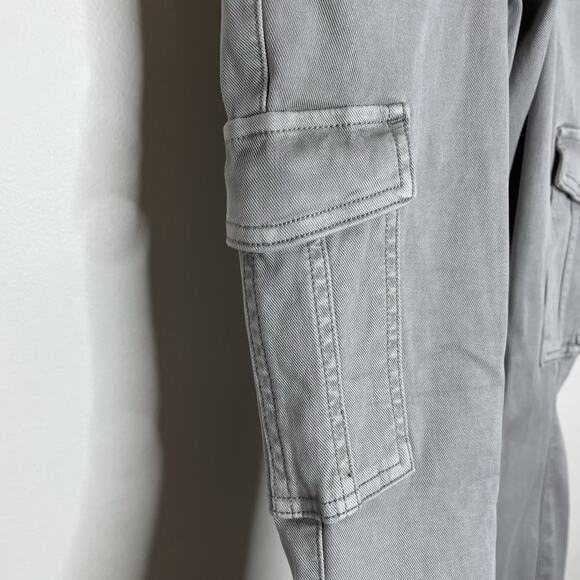 Spanx Stretch Twill Ankle Cargo Pants Gray Womens XS Skinny High Rise Slimming - Picture 2 of 8